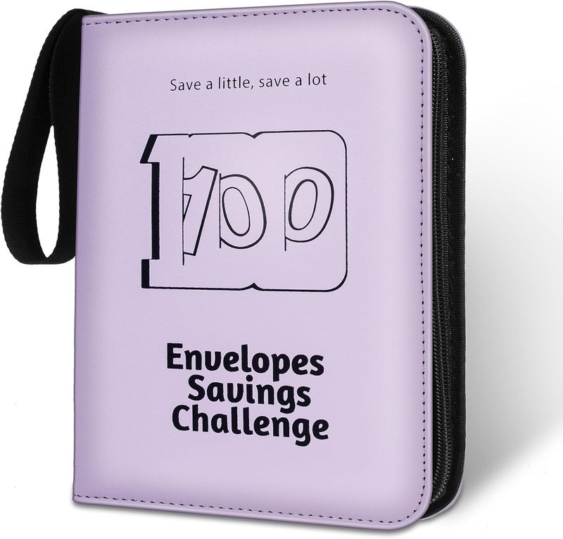 RONMONG 100 Envelope Challenge Binder, 2025 Upgrade 100 Envelopes Money Saving Challenge, Savings Challenges Book with Challenge Tracker to Save $5,050 - Image 1